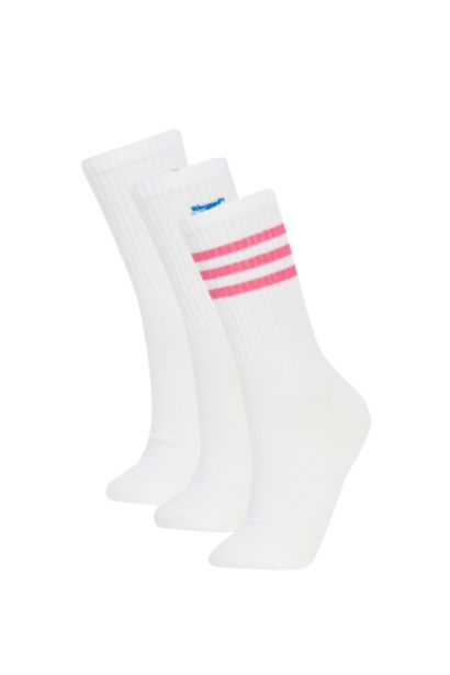 جوارب للنساء طويلة قطن - 3 قطع