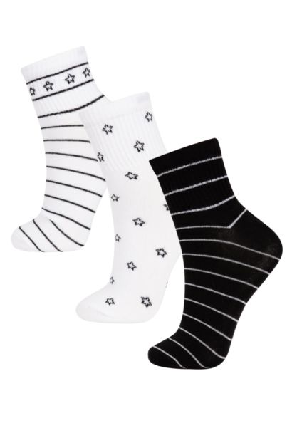 Chaussettes mi-hautes Coton 3 Femme