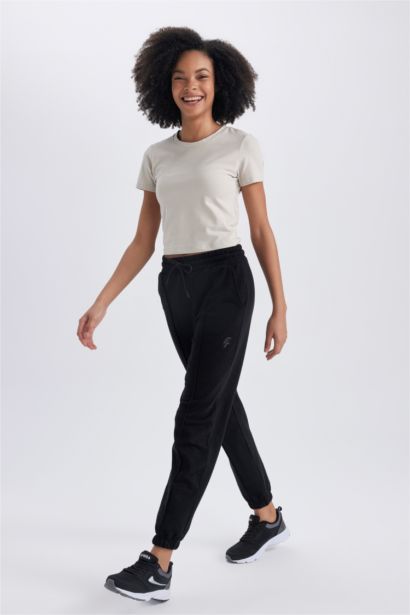 بنطلون بجامة رياضي بقصة عادية بجيب