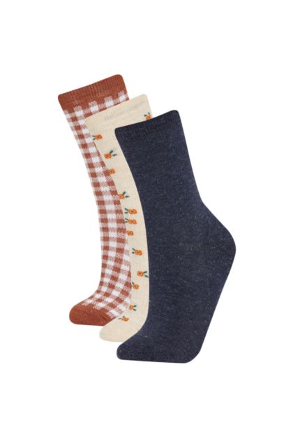 Chaussettes Longues Coton Pour Femme - 3 Pièces