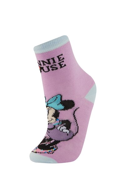 Girl Disney Mickey & Minnie 2 Piece Cotton Socks