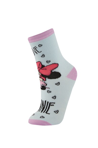 Girl Disney Mickey & Minnie 2 Piece Cotton Socks