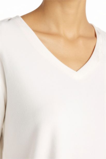 Pijama Takımı Regular Fit Uzun Kollu Velur Üst Çizgili Uzun Alt