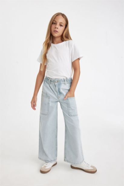 Джинсы Wide Leg широкого кроя для девочек