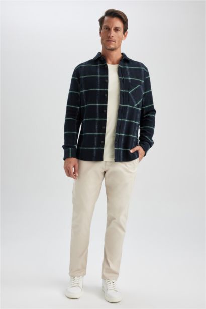 поло жаға Ұзын жеңді көйлек