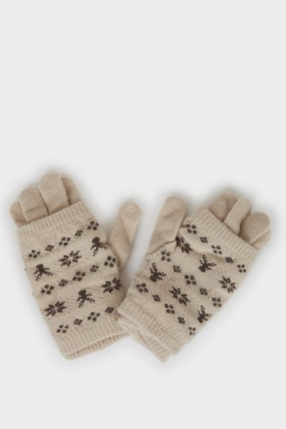 كفوف تريكو نسائي - قطعتين