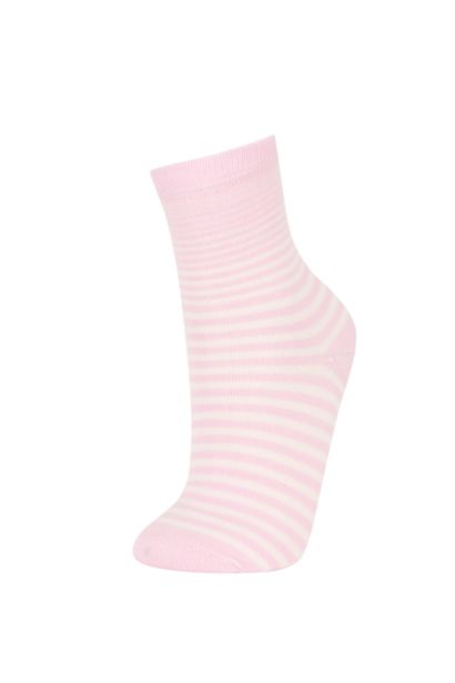 3'lü Pamuklu Uzun Çorap Kız Çocuk