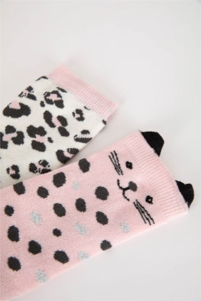 Girl 2 Piece Cotton Terry Socks