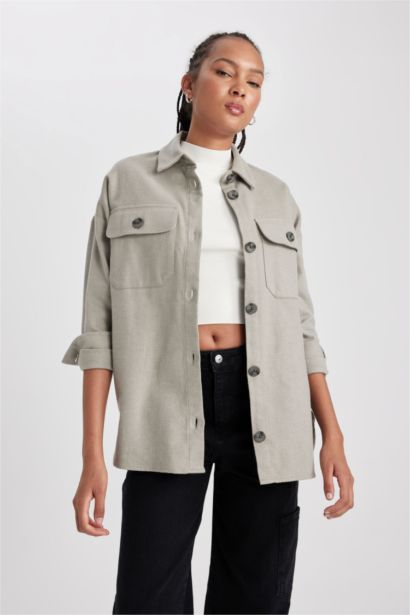 жейде мойыны фланель Ұзын Жеңді Туника