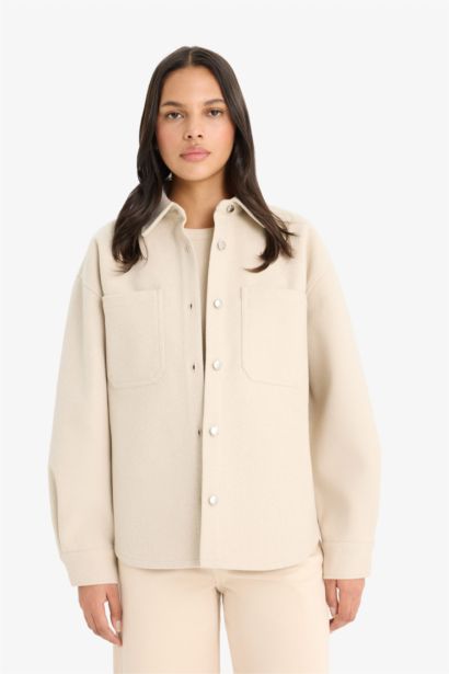 Shirt Collar Flannel Long Sleeve Shirt