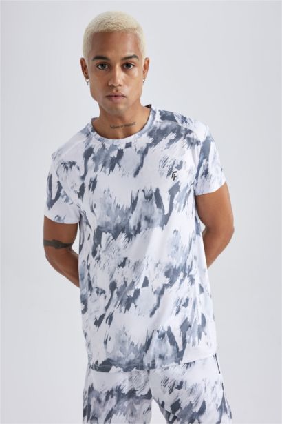 Футболка приталенного кроя с принтом, DeFactoFit