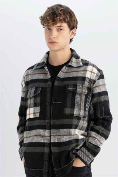 Relax Fit Oduncu Flanel Uzun Kollu Gömlek