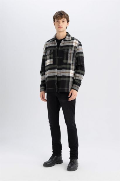 Relax Fit Oduncu Flanel Uzun Kollu Gömlek