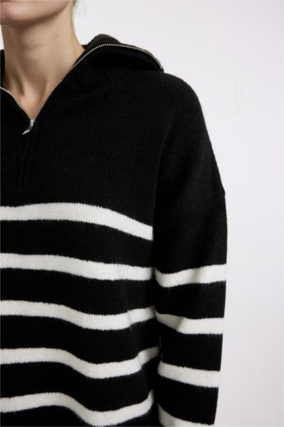 үлкен пішім поло жаға трикотаж Пулловер