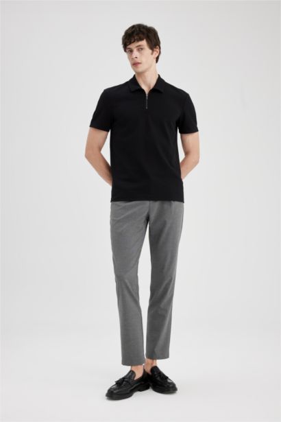 Tailored Regular Fit Straight Leg Trousers