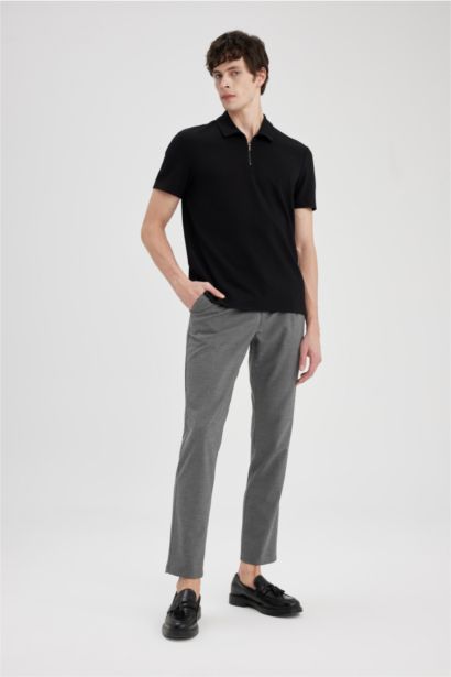 Tailored Regular Fit Straight Leg Trousers