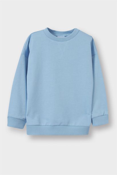 Sweatshirt basique à col rond pour bébé garçon