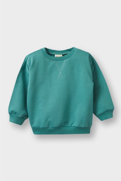 سويت شيرت بيبي ولادي قصة عادية ببطانة ناعمة