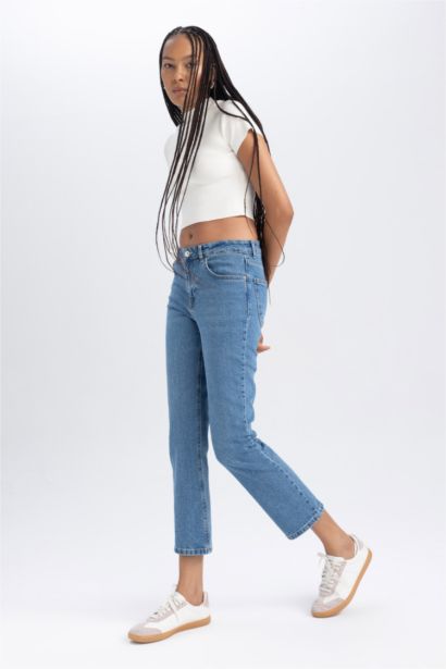 High Waist Slim Fit Trousers