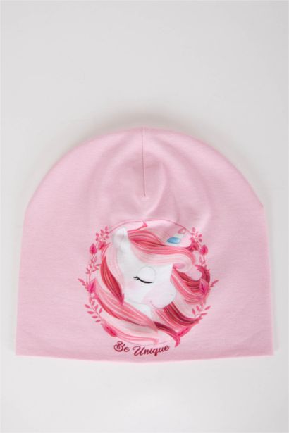 طاقية بيريه صغيرة بيبي بناتي مطبوع عليها يونيكورن