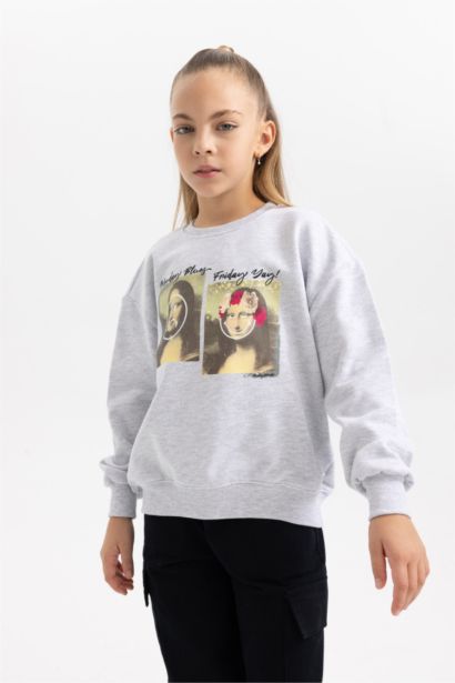 Girl SmileyWorld Relax Fit Crew Neck Sweatshirt
