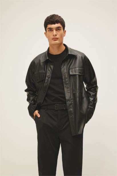 Рубашка свободного кроя с длинным рукавом