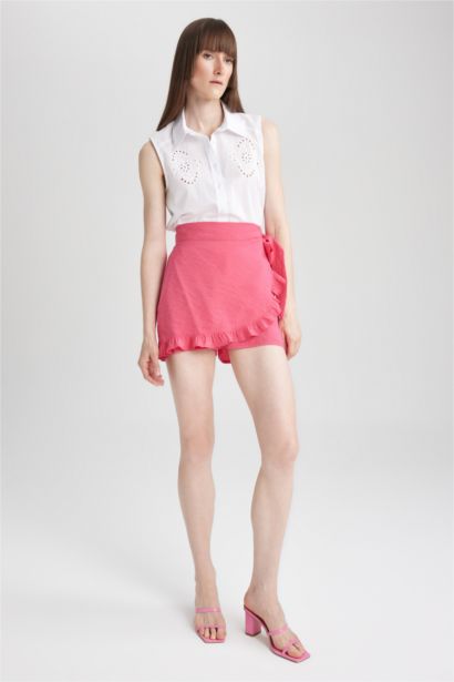 High Waist Wide Leg Modal Shorts