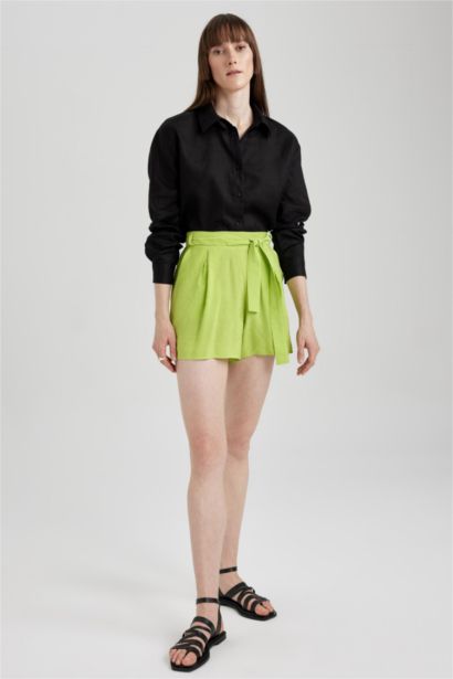 شورت وايد ليج بخصر عالي