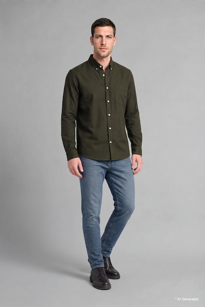 Regular Fit Oxford Long Sleeve Shirt