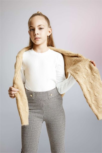 Body Coupe Slim à Manches Longues Pour Fille