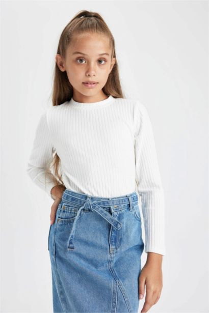 Body Coupe Slim à Manches Longues Pour Fille