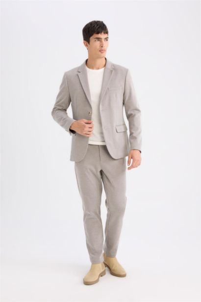 Tailored Regular Fit Pocketed Gabardine Trousers