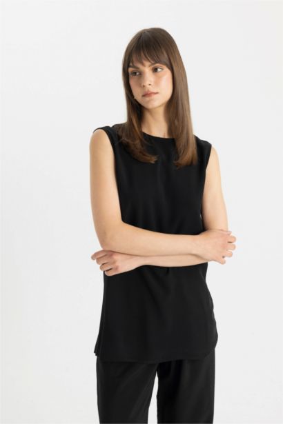 Regular Fit Crew Neck Short Sleeve Tunic