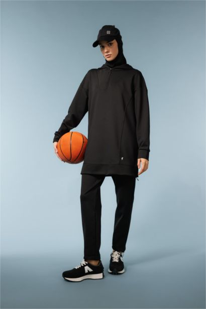 DeFactoFit Standard Fit Pocketed Short Leg Scuba Fabric Sweatpants