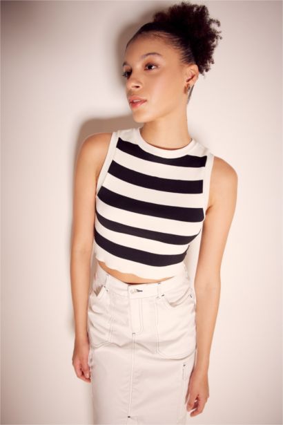 Débardeur en tricot Coupe Slim Col rond