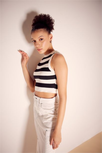 Débardeur en tricot Coupe Slim Col rond