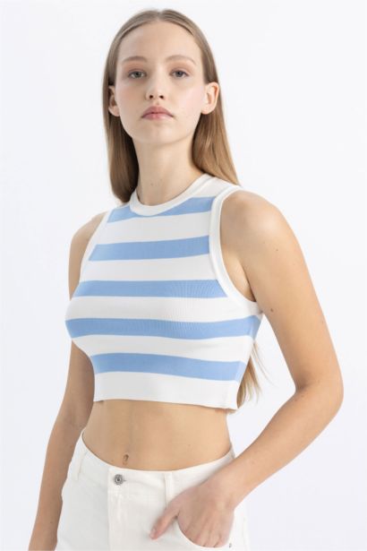 Débardeur en tricot Coupe Slim Col rond