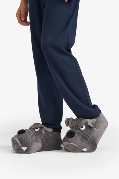 Boy Flat Sole Dog Home Slippers