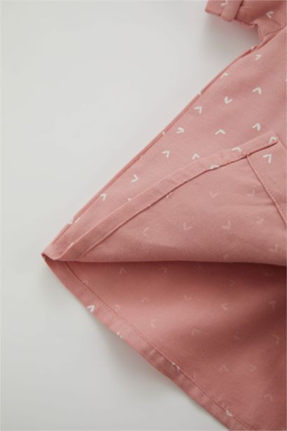 قميص ولادي مطبوع بوبلين قصة عادية