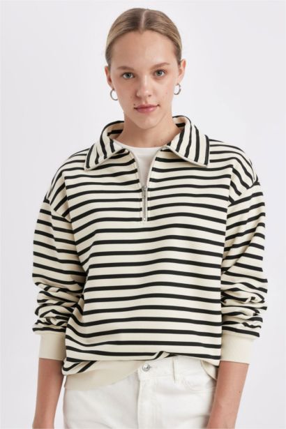 Regular Fit Thick Sweatshirt Fabric Sweatshirt