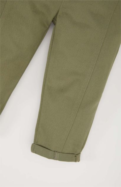 Baby Boy Elastic Waist Straight Leg Gabardine Pants