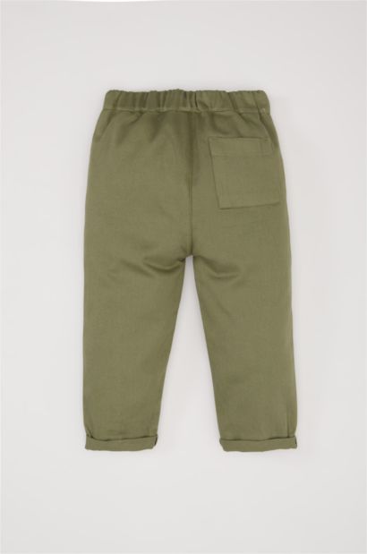 Baby Boy Elastic Waist Straight Leg Gabardine Pants
