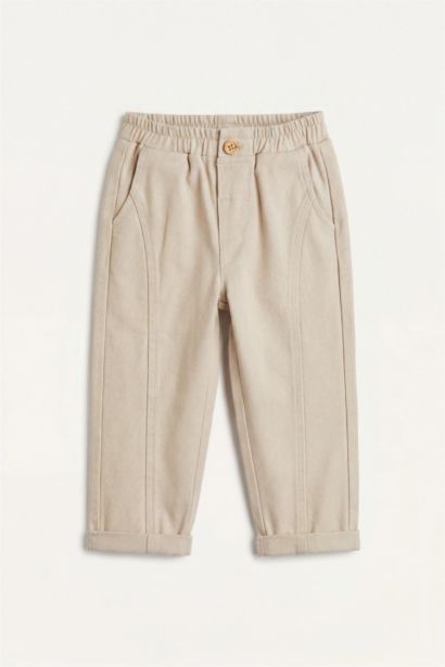 Regular Fit Düz Paça Pantolon Erkek Bebek