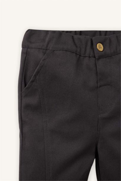Габардиновые брюки на резинке с прямыми штанинами для малышей мальчики