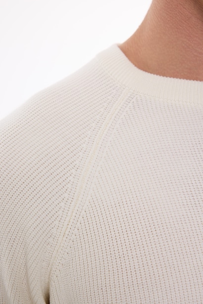 Standard Fit Basic Crew Neck Long Sleeve Knit Pullover