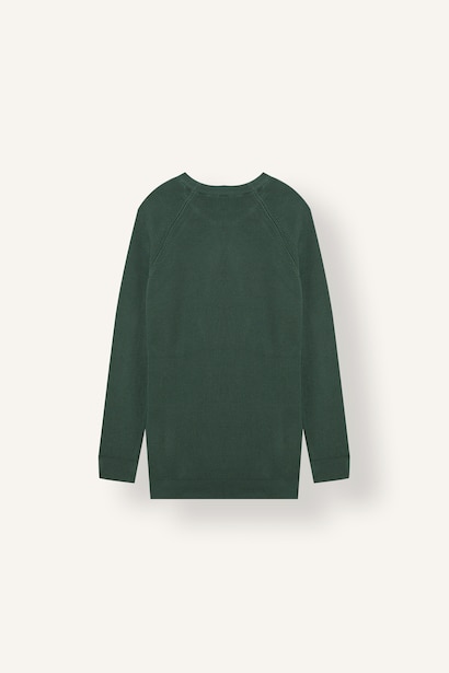 Pull en tricot basic à col rond et manches longues Coupe standard