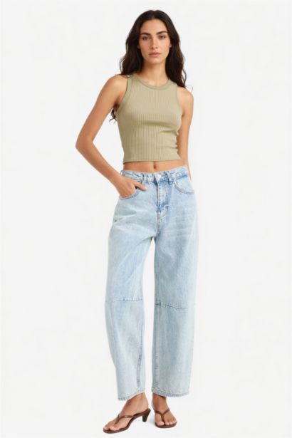 Slim Fit Camisole Halter Collar Tank Top