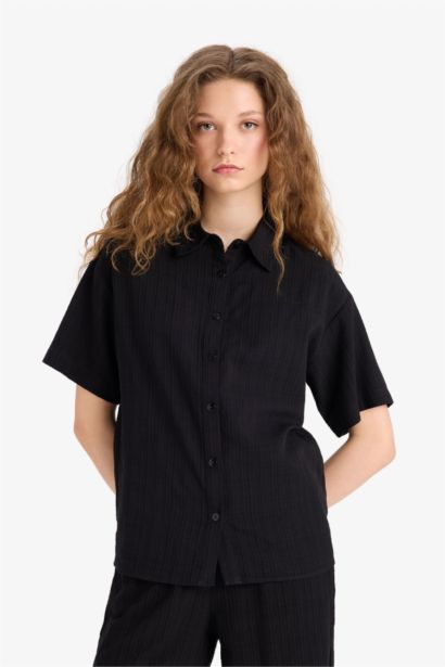 Oversize Fit Basic Short Sleeve Shirt