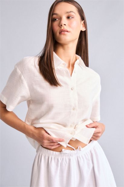 Oversize Basic White Shirt