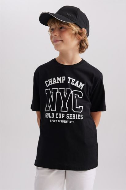 New Regular Fit Printed Short Sleeve T-Shirt